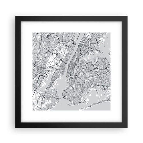 Poster în ramă neagră - Anatomia unei metropole - 30x30 cm