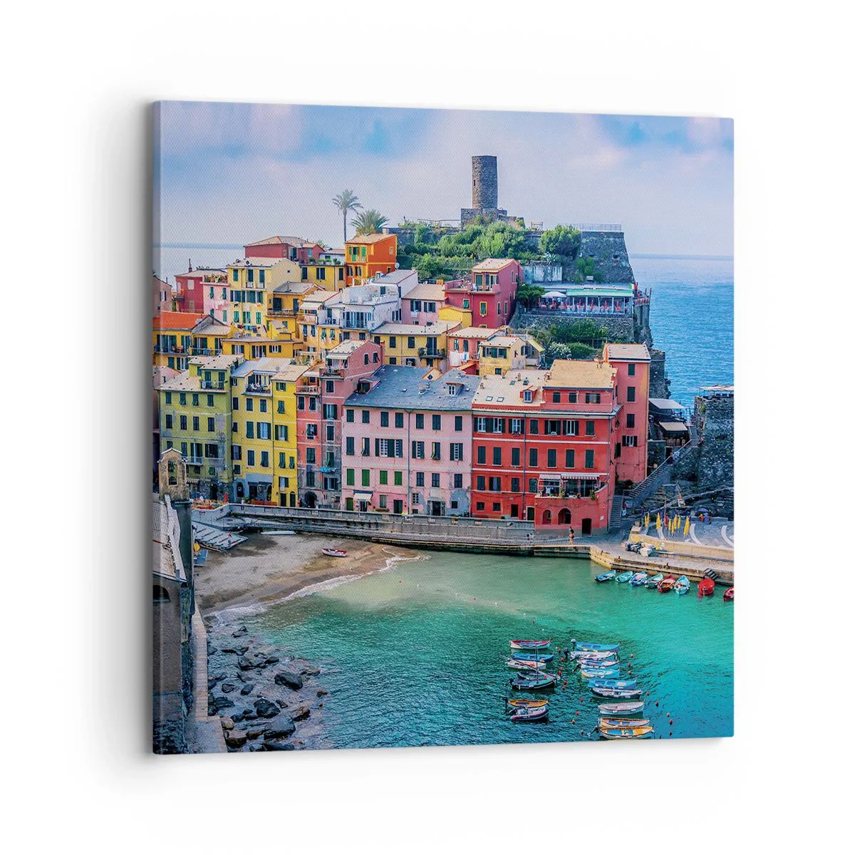 Tablou pe pânză - Orașul mediteraneean magic - 70x70 cm