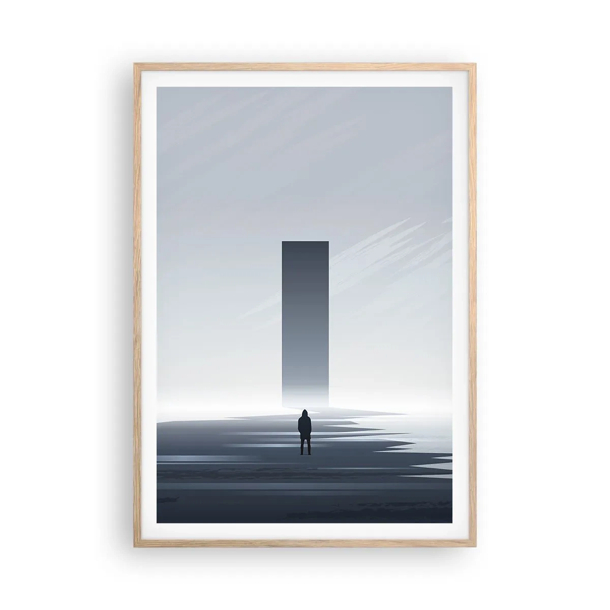 Poster în ramă de stejar deschis - Oportunitate sau amenințare? - 70x100 cm