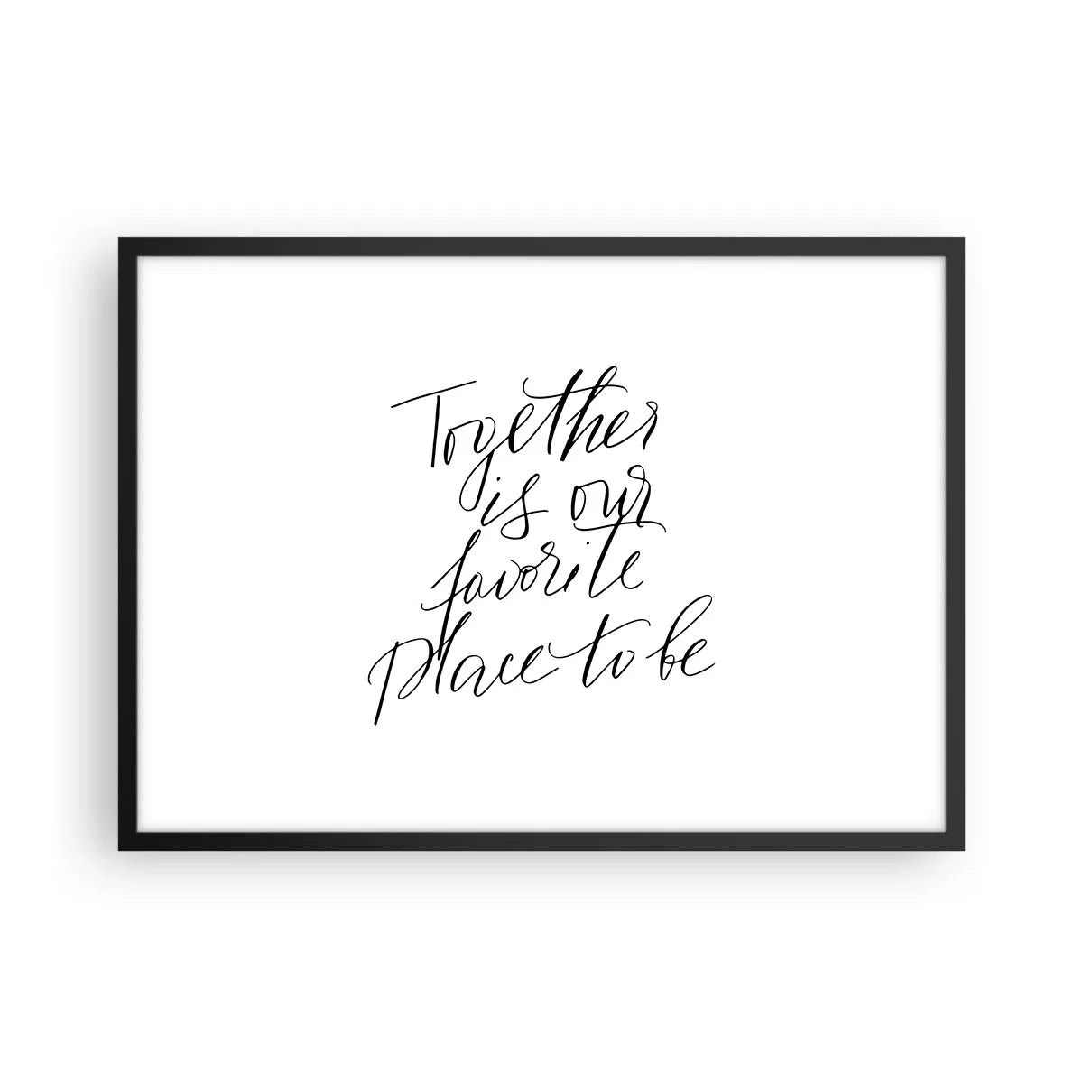 Poster în ramă neagră - O simți și tu? - 70x50 cm