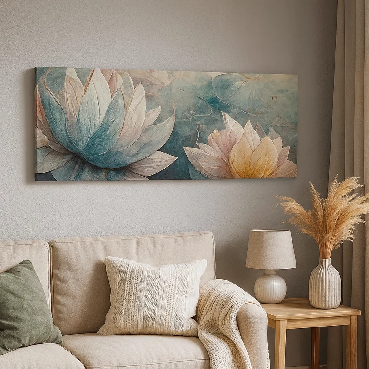 Tablou pe pânză - Stele de lac - 30x30 cm