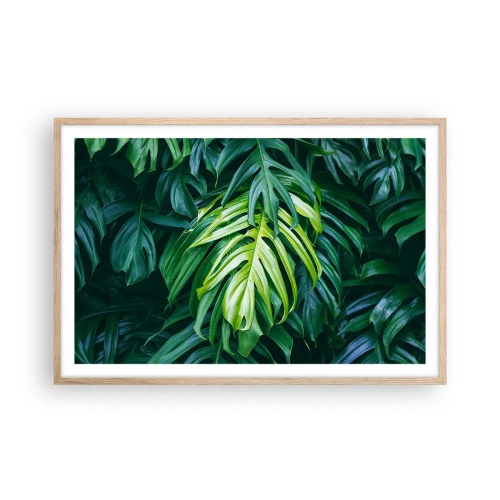 Poster în ramă de stejar deschis - Scufundă-te în prospețime - 91x61 cm