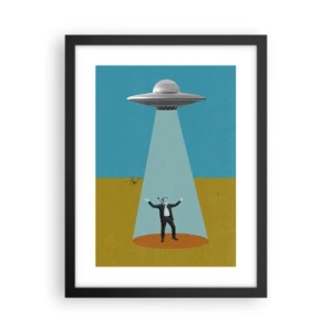 Poster în ramă neagră - Întâlnire de gradul III - 30x40 cm