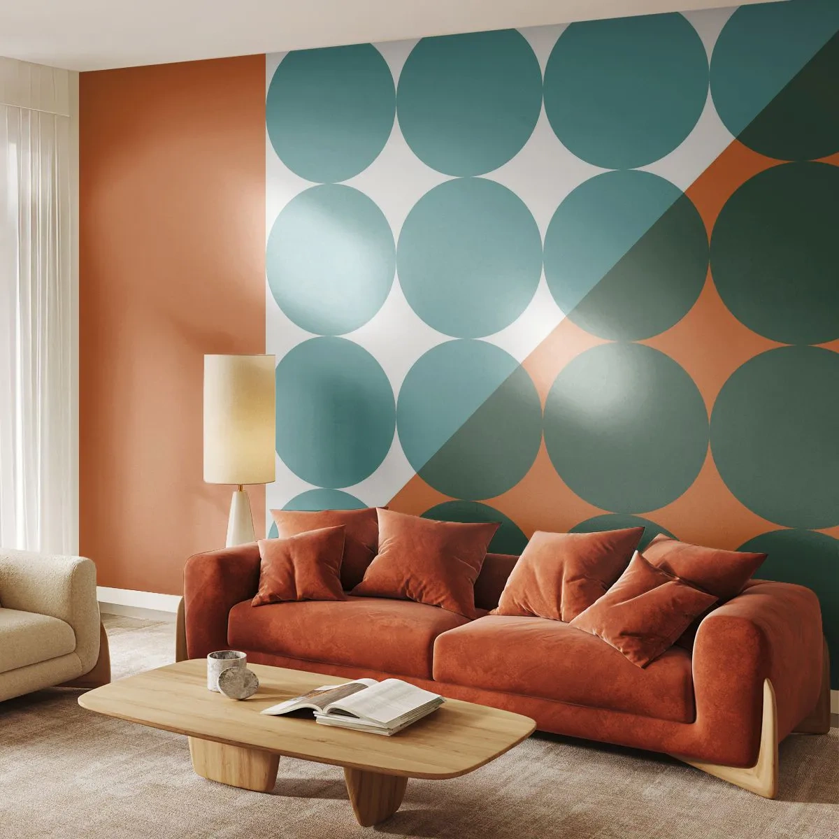 Tapet Premium Sand - Sus și pe diagonală - Abstracția, Bucată, Grafică - 100x70 cm