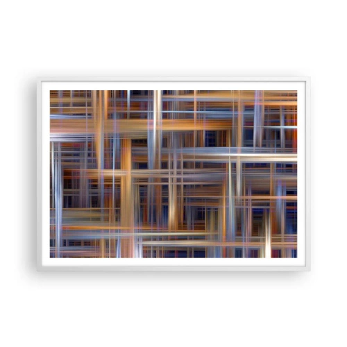 Poster în ramă albă - Țesut din lumină - 100x70 cm