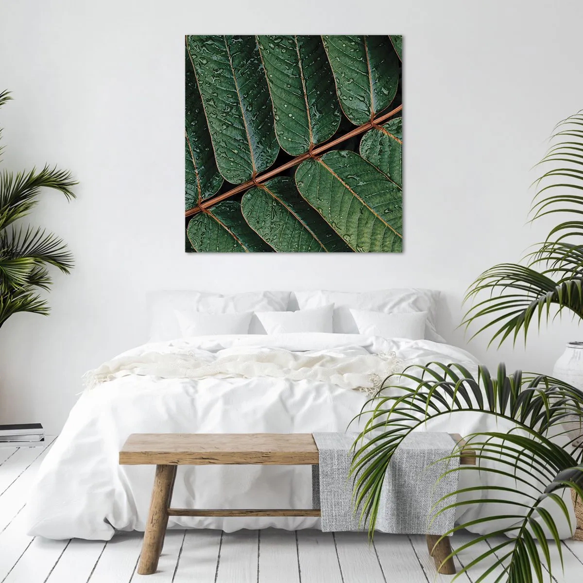 Tablou pe pânză - Într-un ritm verde - 50x50 cm
