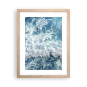 Poster în ramă de stejar deschis - Cu bucurie și în salturi - 30x40 cm