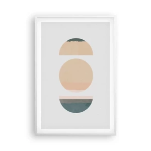 Poster în ramă albă - Roată cu roată - 61x91 cm