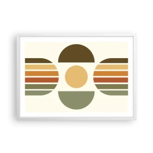 Poster în ramă albă - În culorile pământului - 70x50 cm