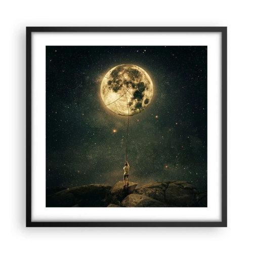 Poster în ramă neagră - Cel care a furat Luna - 50x50 cm