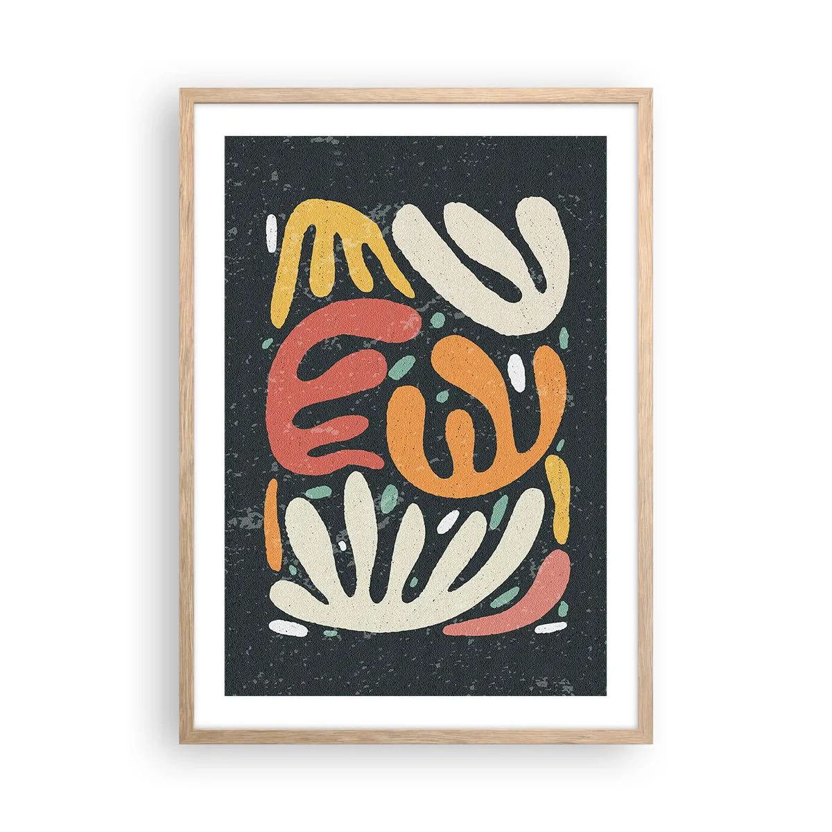 Poster în ramă de stejar deschis - Compoziție - te-am prins - 50x70 cm