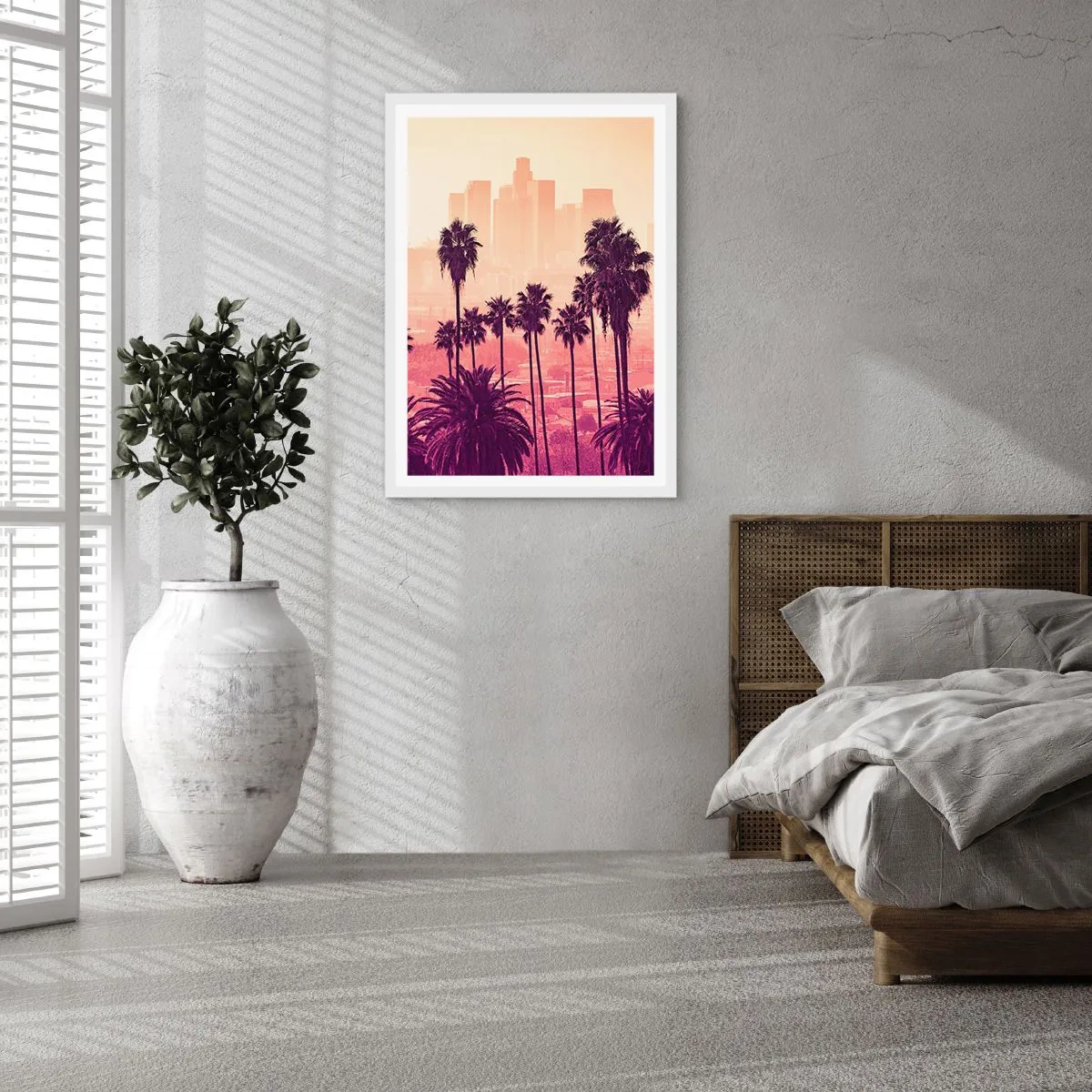 Poster în ramă albă - Peisaj din California - 50x70 cm