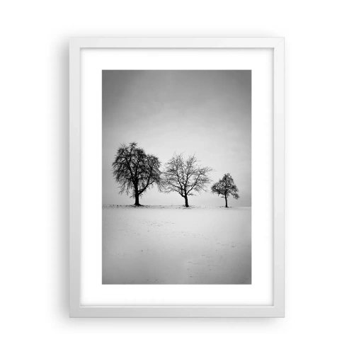 Poster în ramă albă - La ce visează? - 30x40 cm