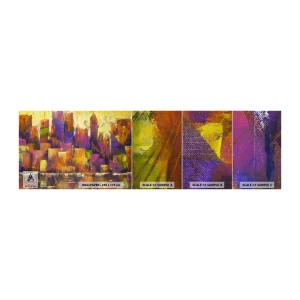 Mostră tapet autocolant Deluxe Sticker - Compoziția metropolitană - Abstracția, Bucată, Artă Modernă - 100x30 cm