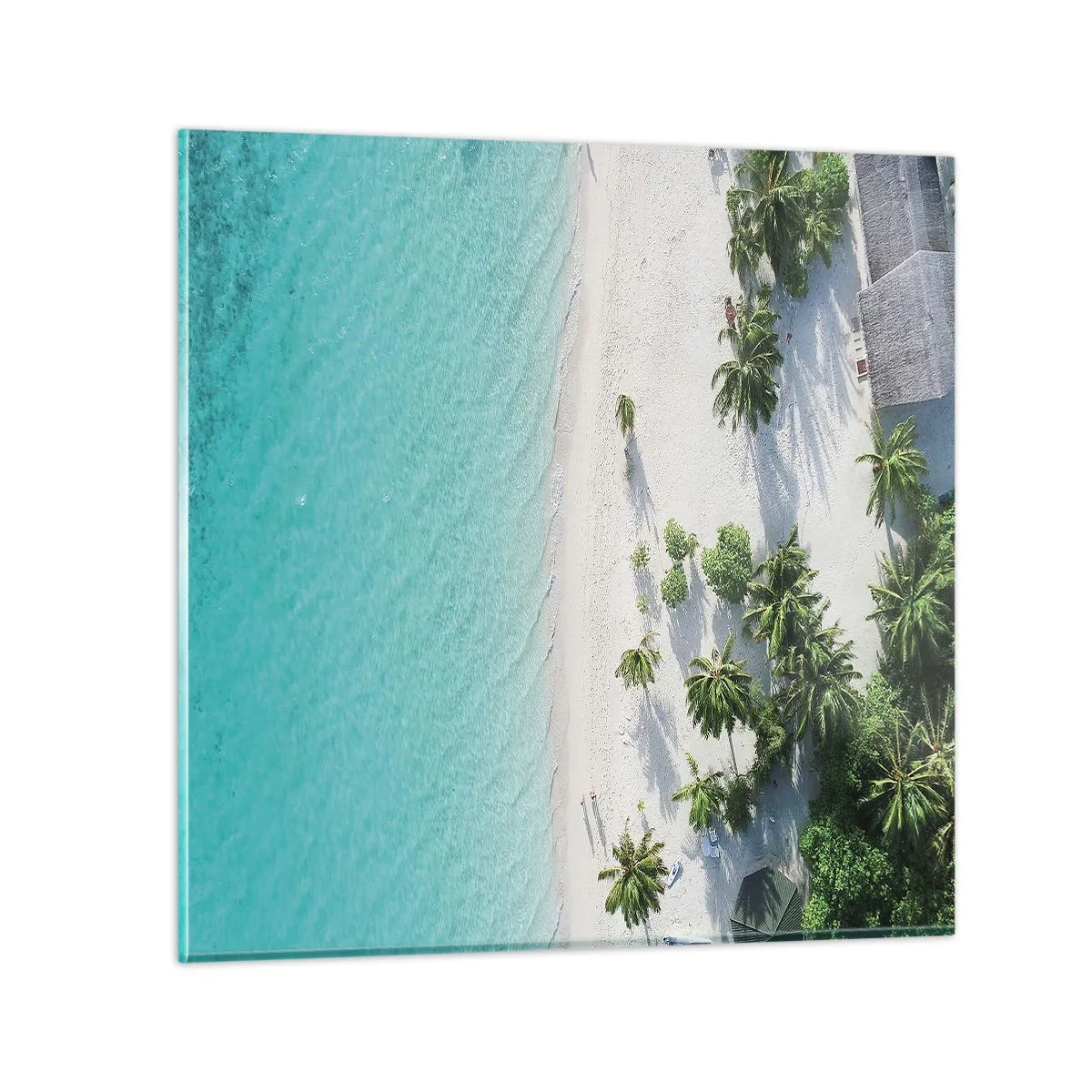 Tablou pe sticlă - Vacanță în paradis - 30x30 cm