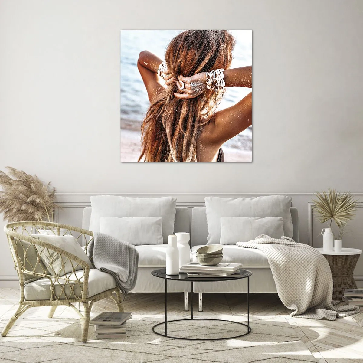 Tablou pe sticlă - Sora apei și a soarelui - 70x70 cm