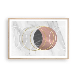 Poster în ramă de stejar deschis - Muzica sferelor - 91x61 cm