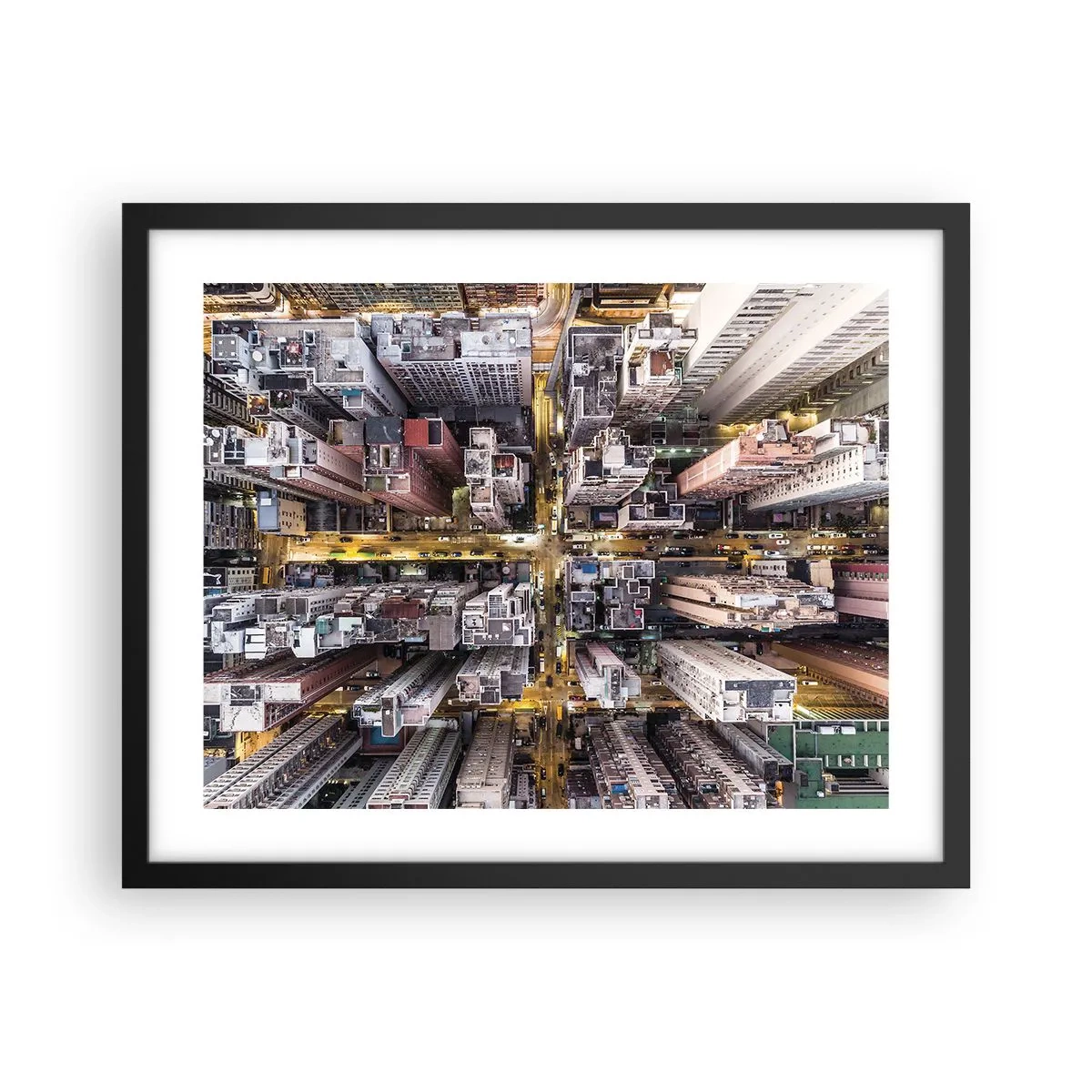 Poster în ramă neagră - Salutări din Hongkong - 50x40 cm