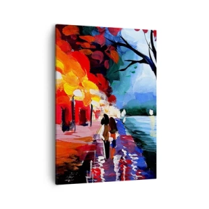 Tablou pe pânză - Toamnă înflăcărată în parc - 50x70 cm