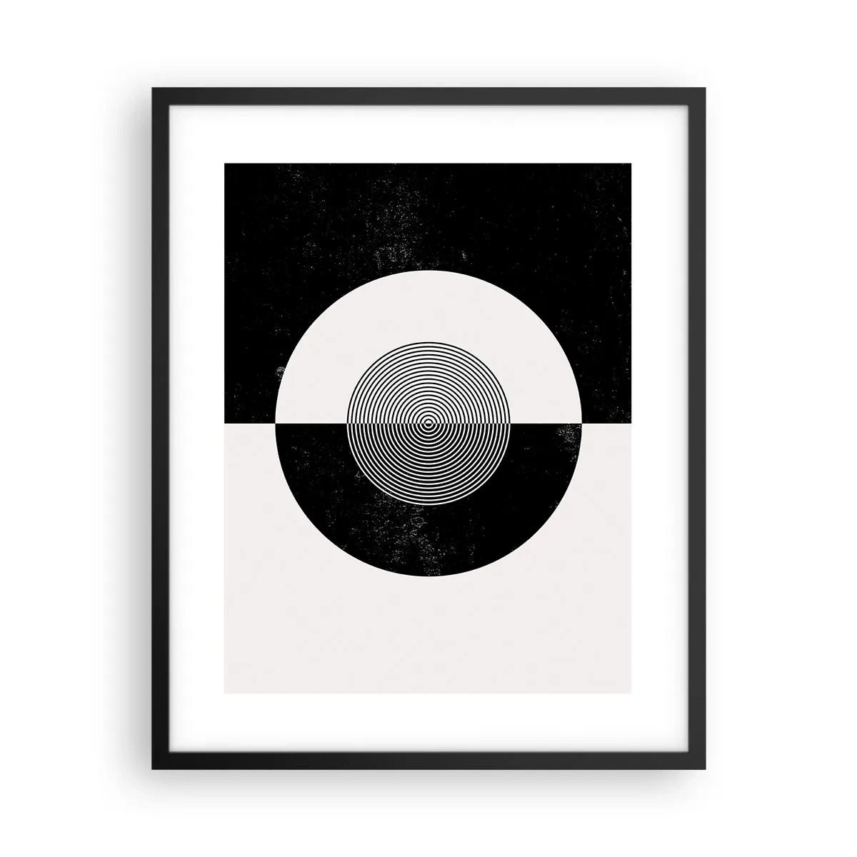 Poster în ramă neagră - Armonie în alb și negru - 40x50 cm