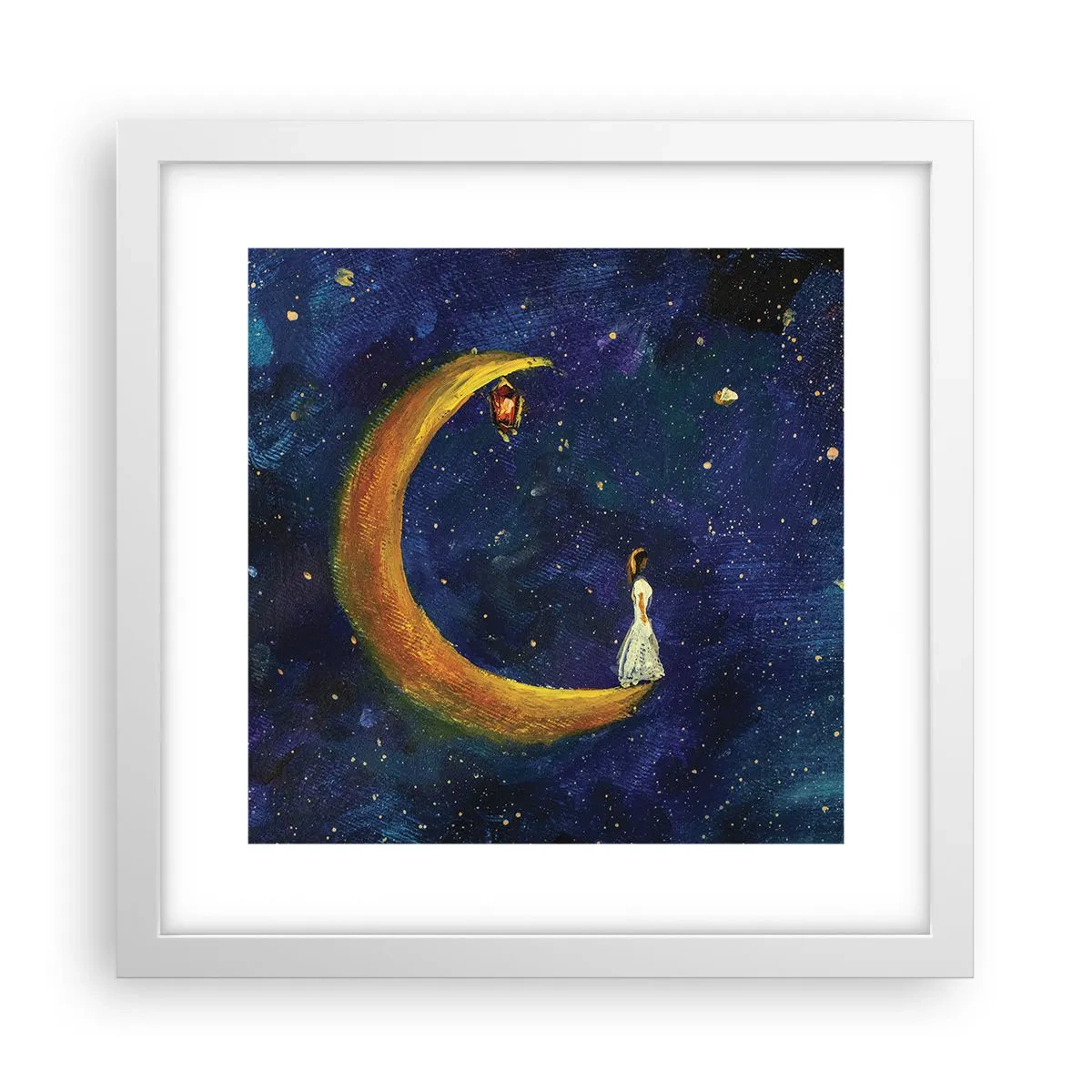 Poster în ramă albă - Chemarea lumii - 30x30 cm