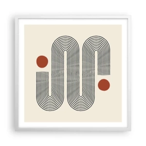 Poster în ramă albă - De la început până la sfârșit - 60x60 cm