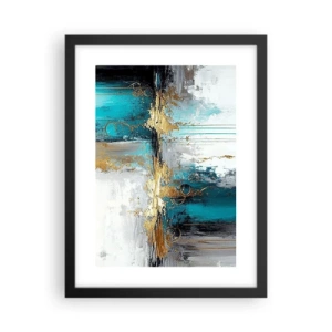 Poster în ramă neagră - Totul curge - 30x40 cm