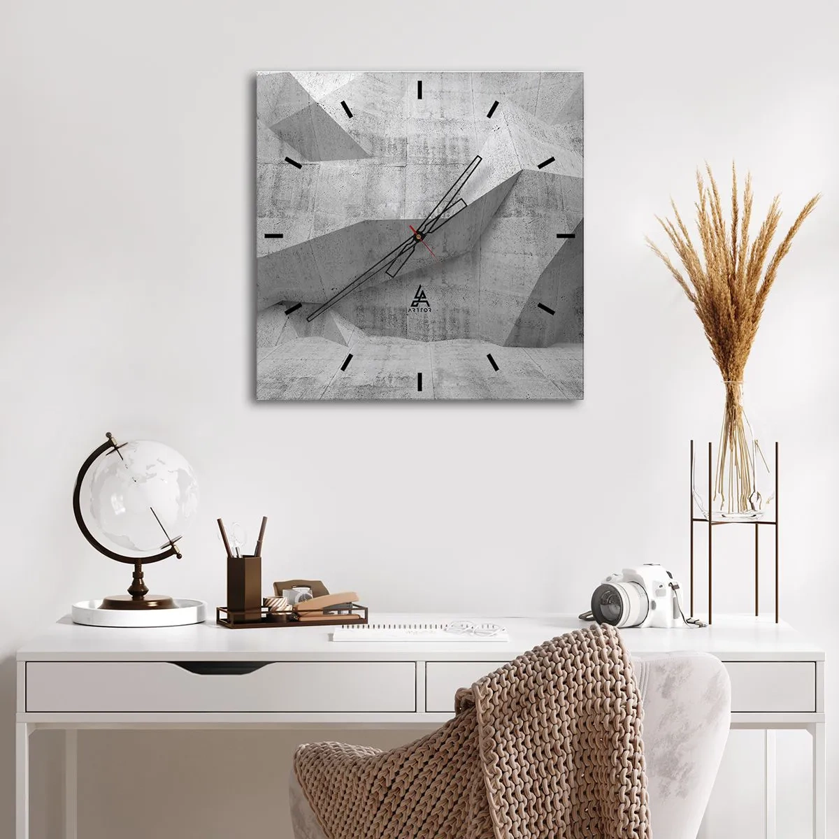 Ceas de perete - Ceas pe sticlă - O adevărată provocare - 40x40 cm