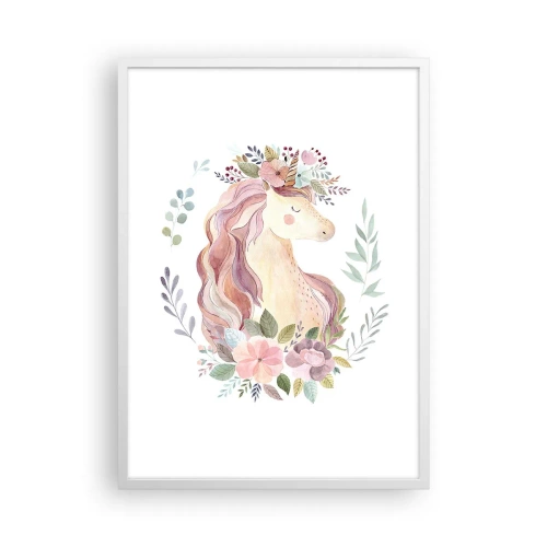 Poster în ramă albă - O invitație în lumea basmelor - 50x70 cm