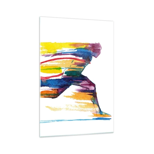 Tablou pe sticlă - Alergând peste curcubeu - 70x100 cm