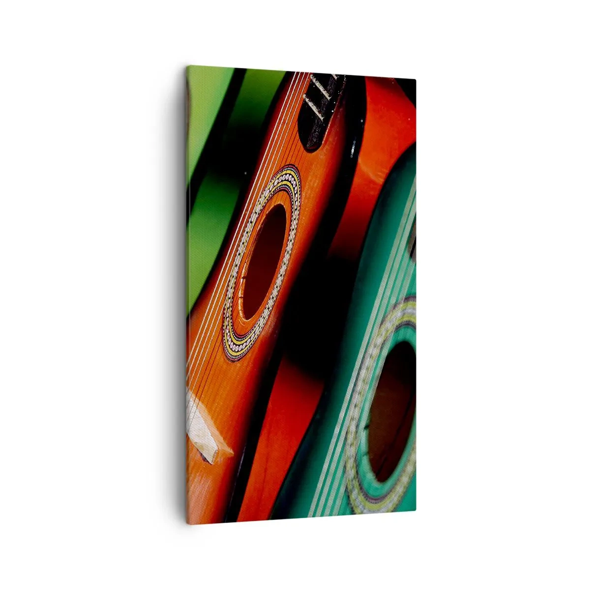 Tablou pe pânză - Chitara are multe culori - 45x80 cm
