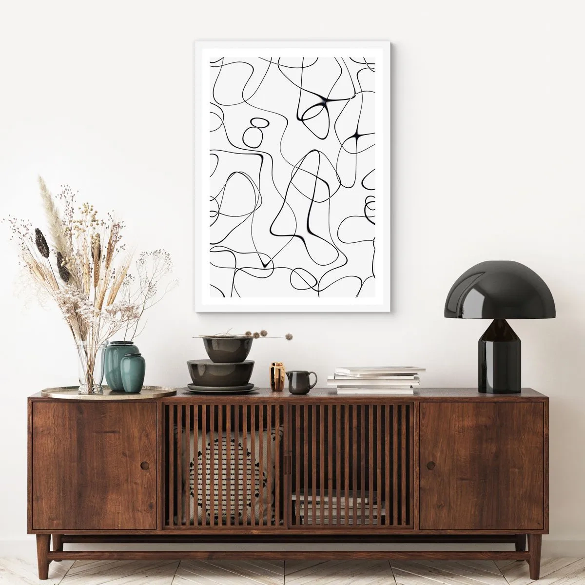 Poster în ramă albă - Căile vieții, căile destinului - 50x70 cm