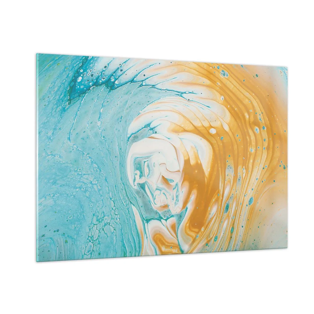 Tablou pe sticlă - Vârtej de pastel - 100x70 cm