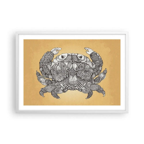 Poster în ramă albă - Poveștile Domnului Crab - 70x50 cm