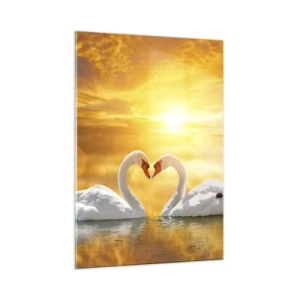 Tablou pe sticlă - Inima este cel mai frumos cuvânt din lume... - 50x70 cm