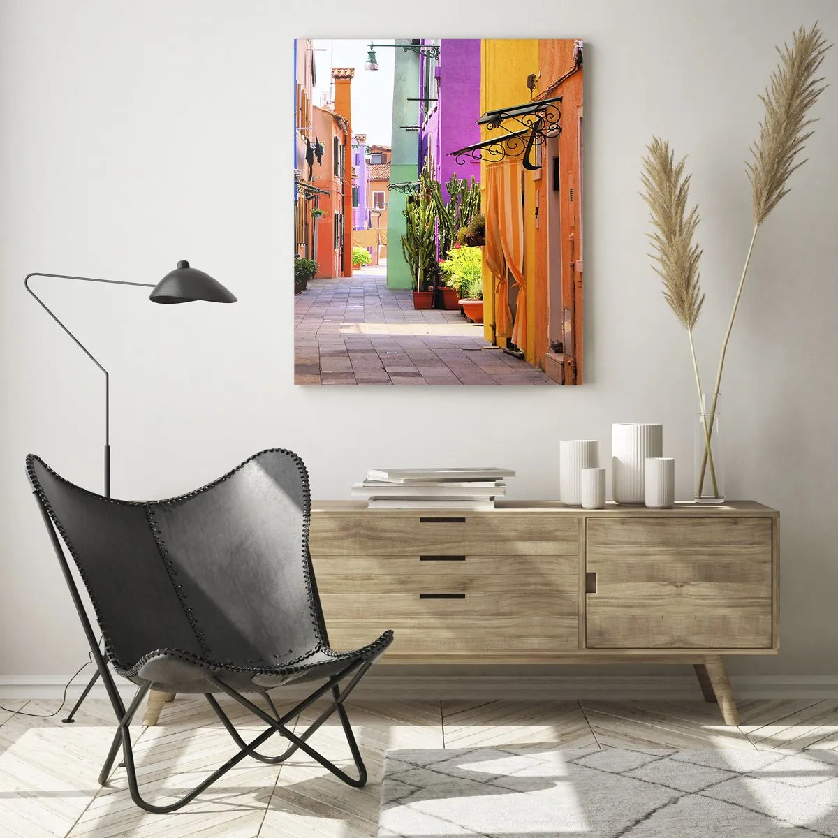 Tablou pe sticlă - Aleea curcubeului - 50x70 cm