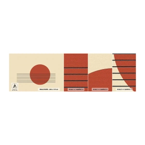 Mostră de Tapet Standard Eco - În continuare - Abstracția, Bucată, Grafică - 100x30 cm