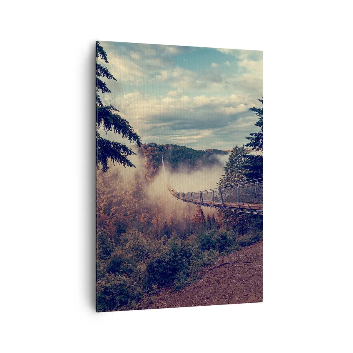 Tablou pe pânză - Deasupra pădurii de toamnă - 70x100 cm