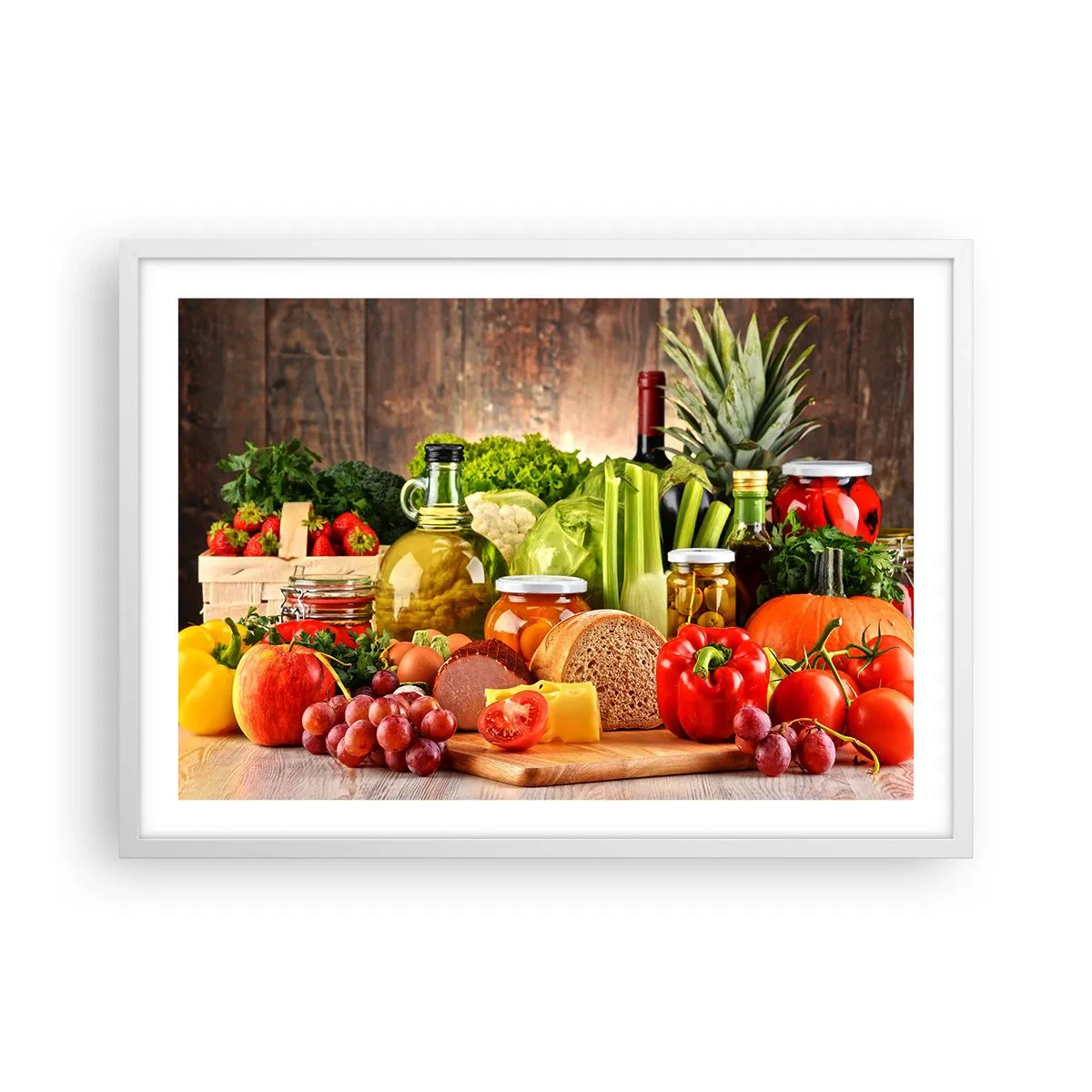 Poster în ramă albă - Afumate, prăjite, marinate - 70x50 cm