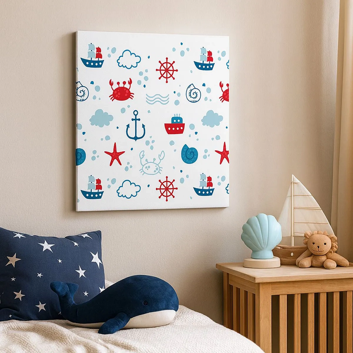 Tablou pe pânză - O poveste maritimă - 30x30 cm