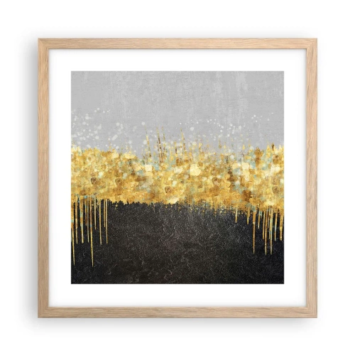 Poster în ramă de stejar deschis - Înăuntru și în sus - 40x40 cm