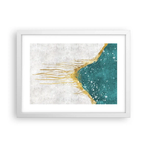 Poster în ramă albă - Mareea de aur - 40x30 cm