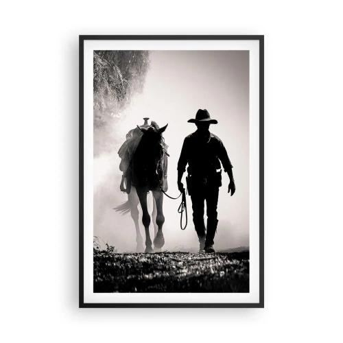 Poster în ramă neagră - Texas de dimineața - 61x91 cm