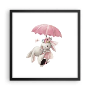 Poster în ramă neagră - Pur și simplu dragoste - 40x40 cm