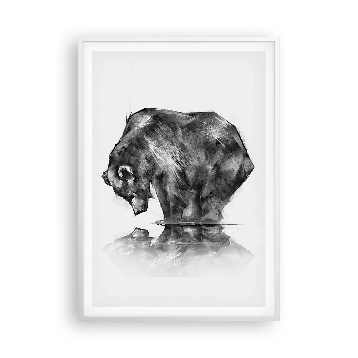 Poster în ramă albă - Mă bucur să văd pe cineva apropiat - 70x100 cm