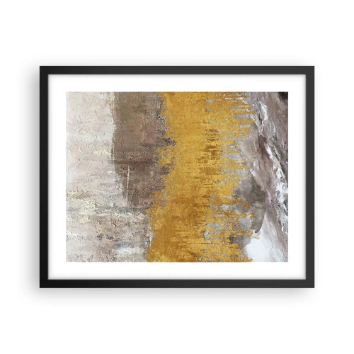 Poster în ramă neagră - O suflare de aur - 50x40 cm