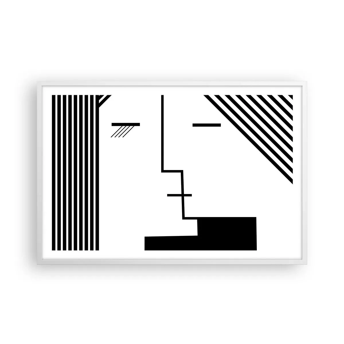 Poster în ramă albă - Doar un sărut - 91x61 cm
