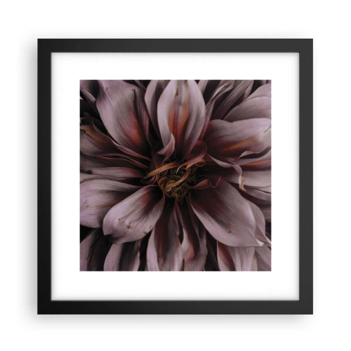 Poster în ramă neagră - Inimă florală - 30x30 cm