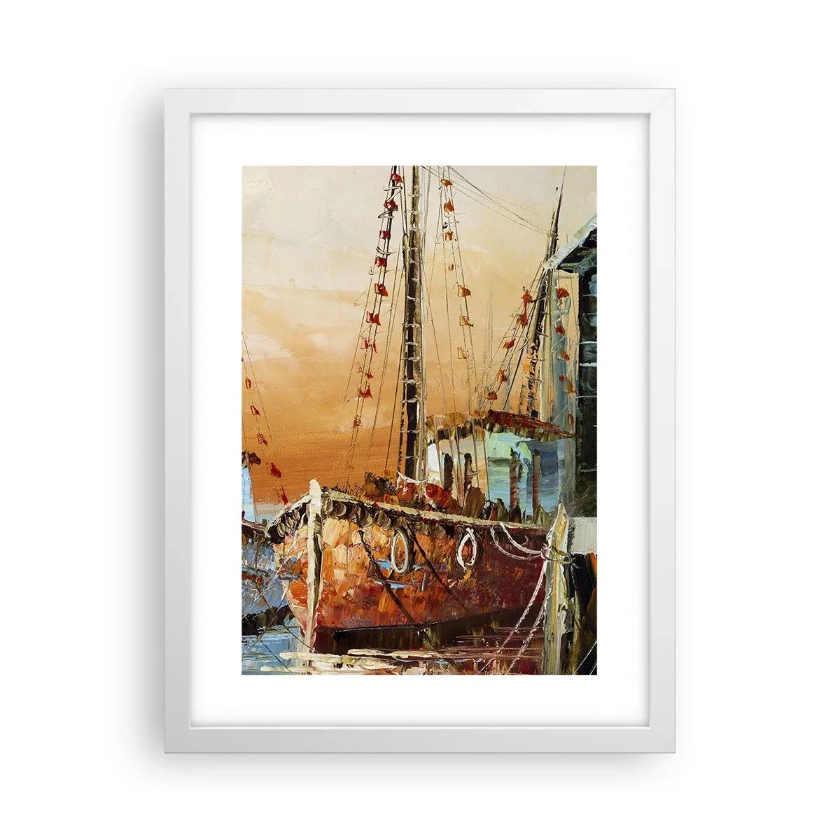 Poster în ramă albă - Întoarcere pașnică - 30x40 cm