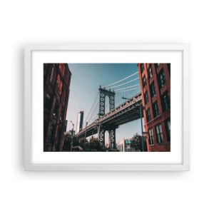 Poster în ramă albă - În valurile orașului - 40x30 cm